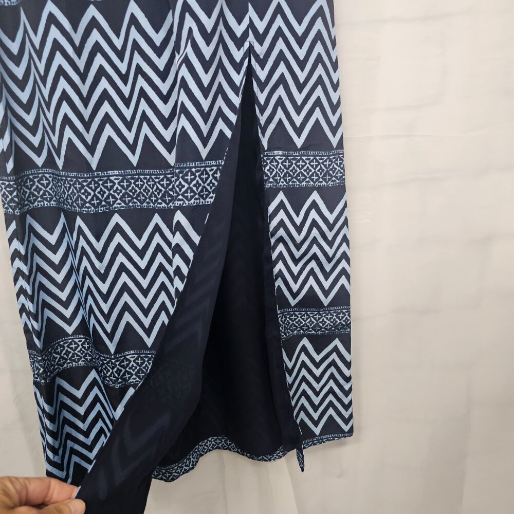 Michael Kors Skirt Midi Blue Aztec Boho Festival Casual XS - Picture 3 of 8